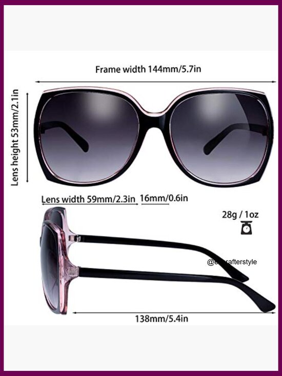 Oversized Square Jackie O Cat Eye Hybrid Butterfly Fashion Sunglasses main image 5